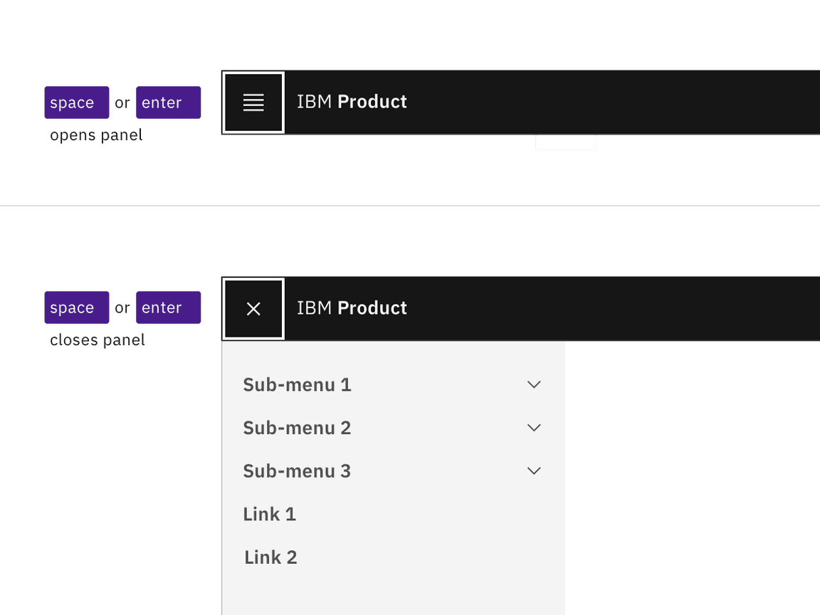 hamburger button keyboard interaction hamburger button keyboard interaction